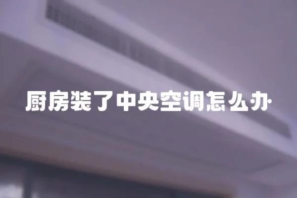 廚房裝了中央空調怎么辦