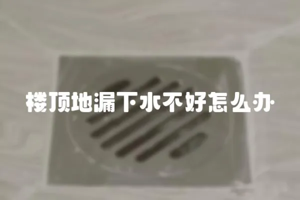 樓頂地漏下水不好怎么辦
