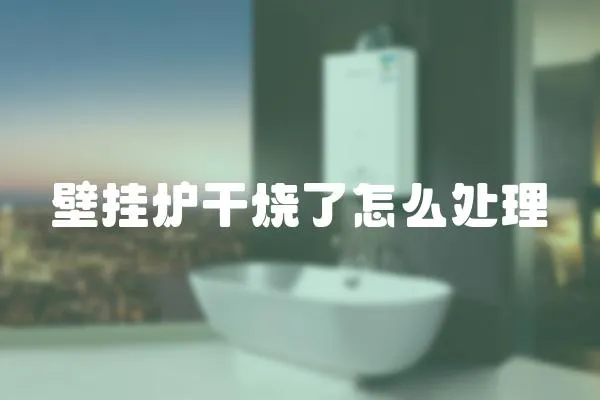 壁掛爐干燒了怎么處理