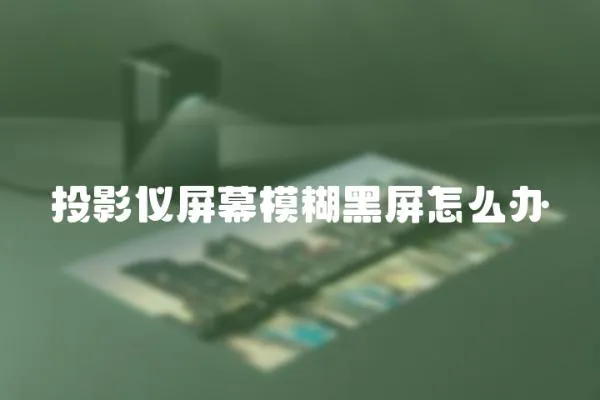 投影儀屏幕模糊黑屏怎么辦