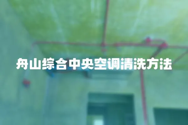 舟山綜合中央空調(diào)清洗方法