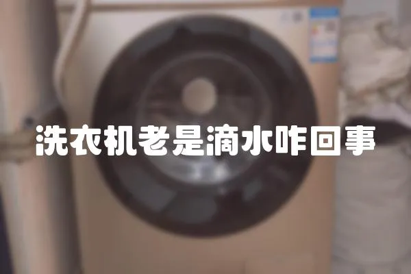 洗衣機老是滴水咋回事