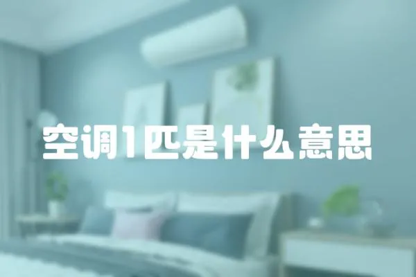 空調1匹是什么意思