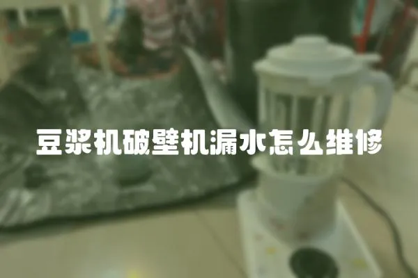 豆漿機破壁機漏水怎么維修
