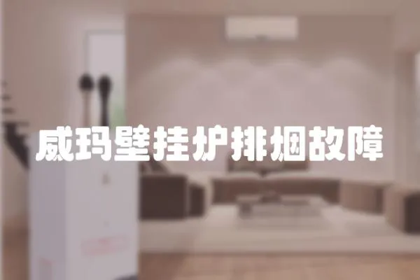 威瑪壁掛爐排煙故障