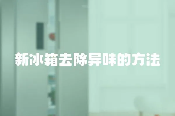 新冰箱去除異味的方法