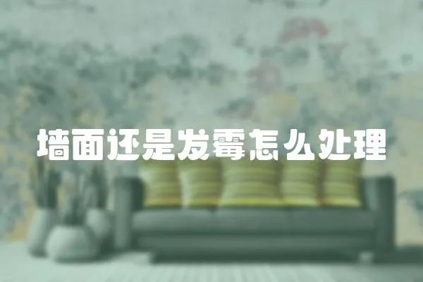 墻面還是發(fā)霉怎么處理