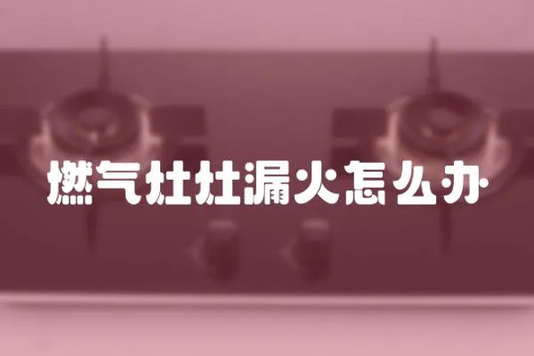燃氣灶灶漏火怎么辦