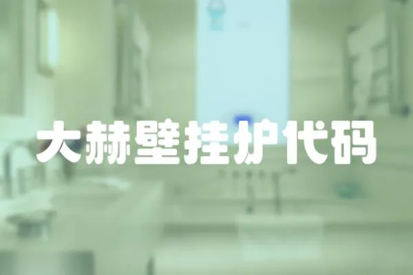 大赫壁掛爐代碼