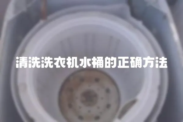 清洗洗衣機水桶的正確方法