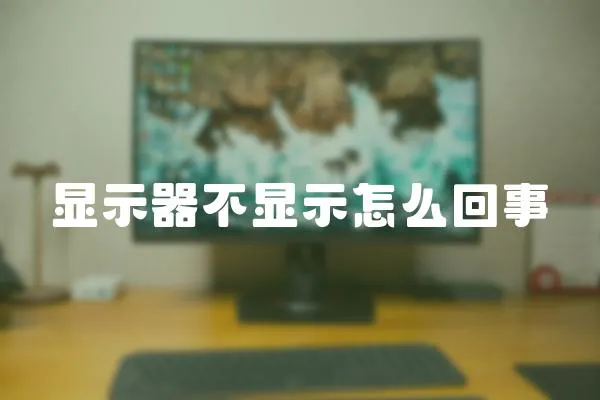 顯示器不顯示怎么回事