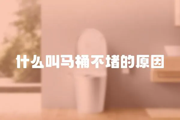 什么叫馬桶不堵的原因