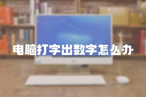 電腦打字出數字怎么辦