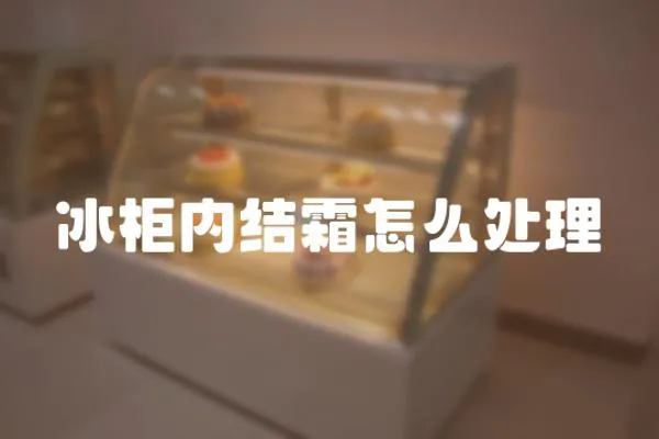 冰柜內結霜怎么處理