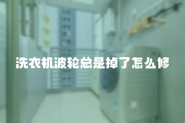 洗衣機波輪總是掉了怎么修