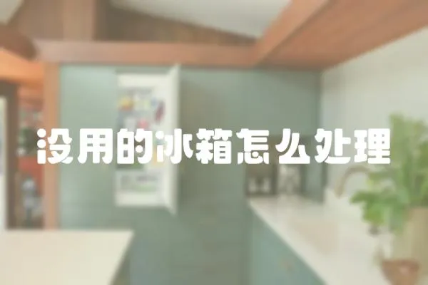 沒用的冰箱怎么處理