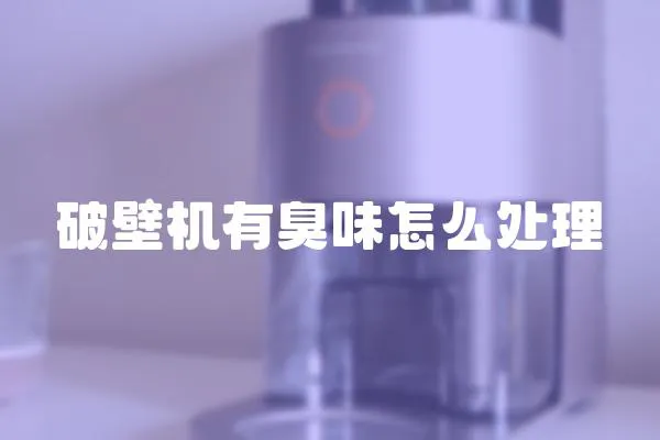 破壁機有臭味怎么處理