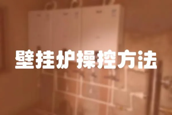 壁掛爐操控方法