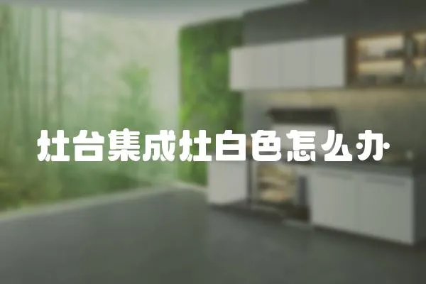 灶臺集成灶白色怎么辦