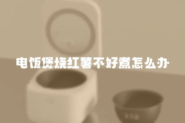 電飯煲燒紅薯不好煮怎么辦