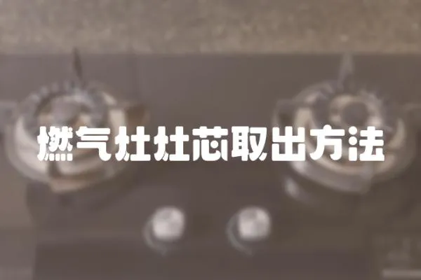 燃氣灶灶芯取出方法