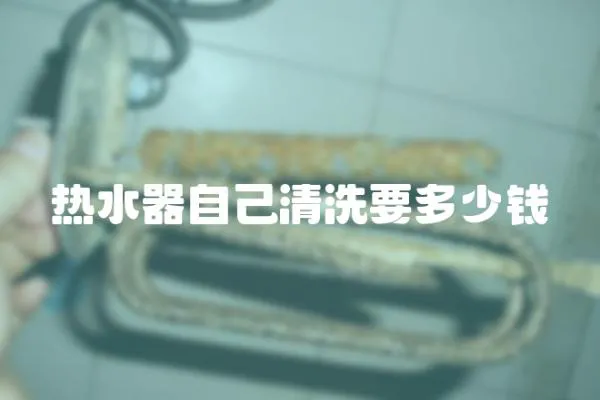 熱水器自己清洗要多少錢