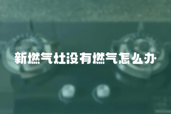 新燃?xì)庠顩]有燃?xì)庠趺崔k