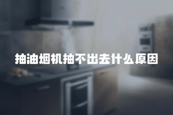 抽油煙機抽不出去什么原因