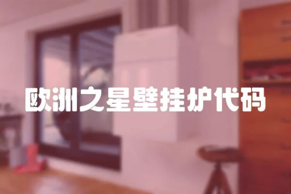 歐洲之星壁掛爐代碼