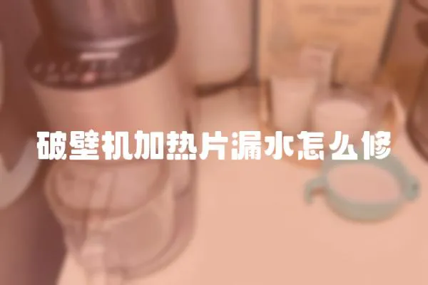 破壁機加熱片漏水怎么修