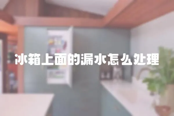 冰箱上面的漏水怎么處理