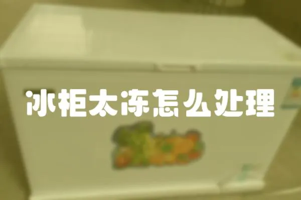 冰柜太凍怎么處理