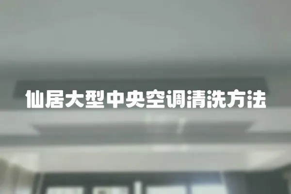 仙居大型中央空調清洗方法