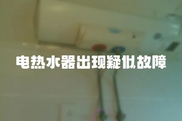 電熱水器出現疑似故障