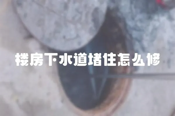 楼房下水道堵住怎么修