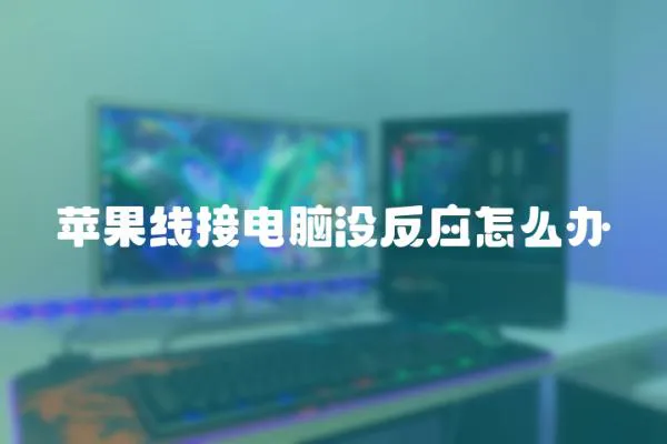 蘋果線接電腦沒反應怎么辦