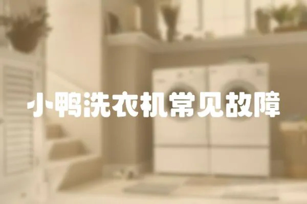 小鴨洗衣機(jī)常見故障