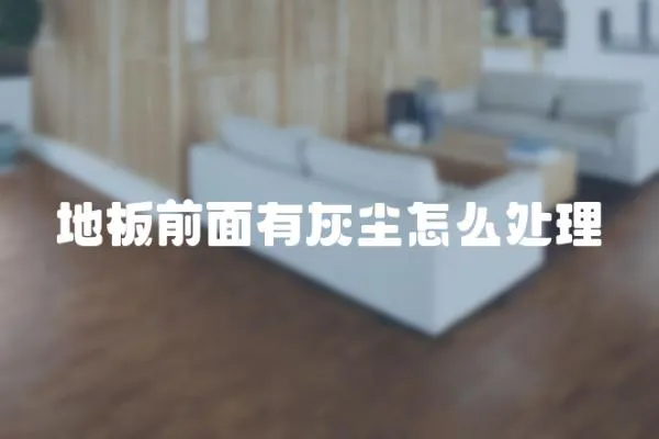 地板前面有灰塵怎么處理