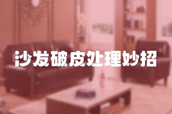 沙發破皮處理妙招