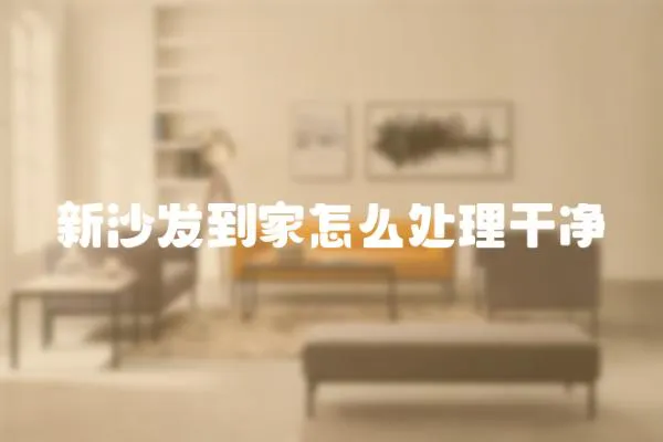 新沙發到家怎么處理干凈