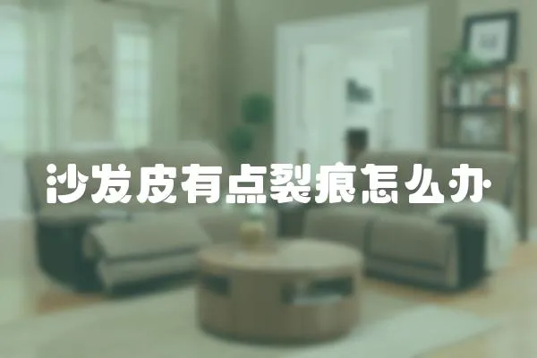 沙發皮有點裂痕怎么辦