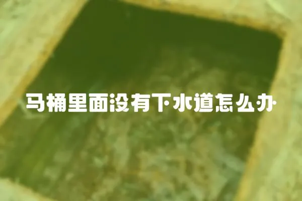 馬桶里面沒有下水道怎么辦