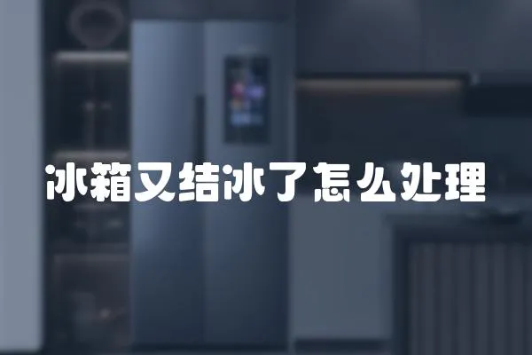 冰箱又結冰了怎么處理