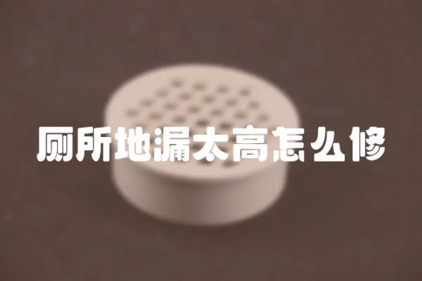 廁所地漏太高怎么修