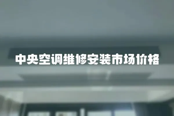 中央空調維修安裝市場價格