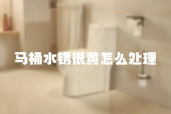 馬桶水銹很黃怎么處理