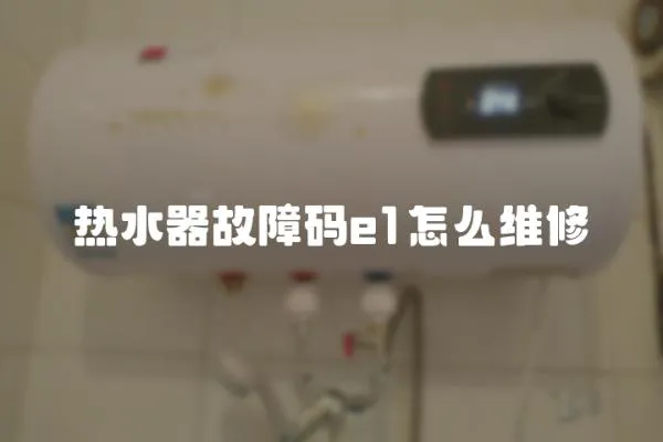 熱水器故障碼e1怎么維修