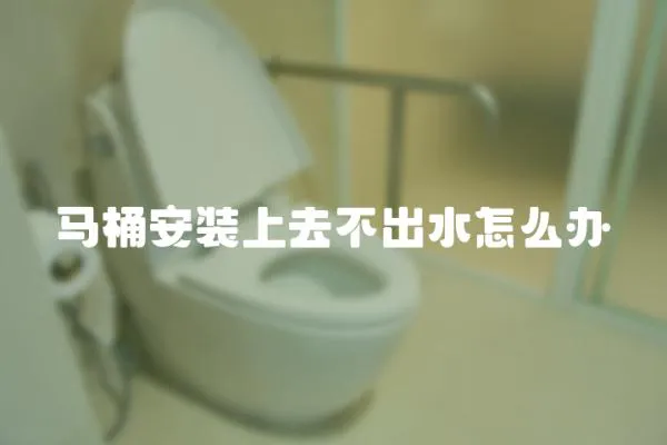 馬桶安裝上去不出水怎么辦