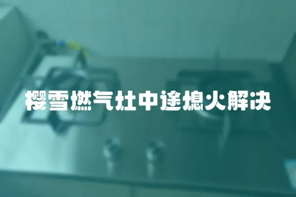 櫻雪燃氣灶中途熄火解決