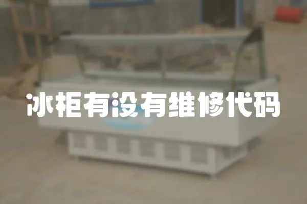 冰柜有沒有維修代碼